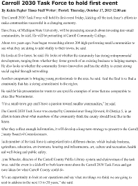 TEXT  Carroll 2030 Task Force to hold first event 1 of 2