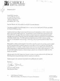 Carroll County Hospital Letter re: 2030